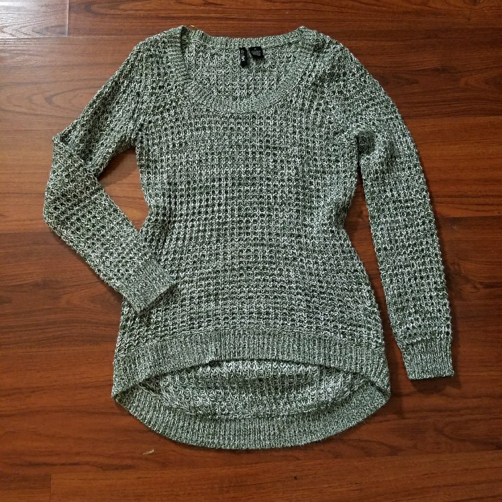 Hi-lo two-toned sweater